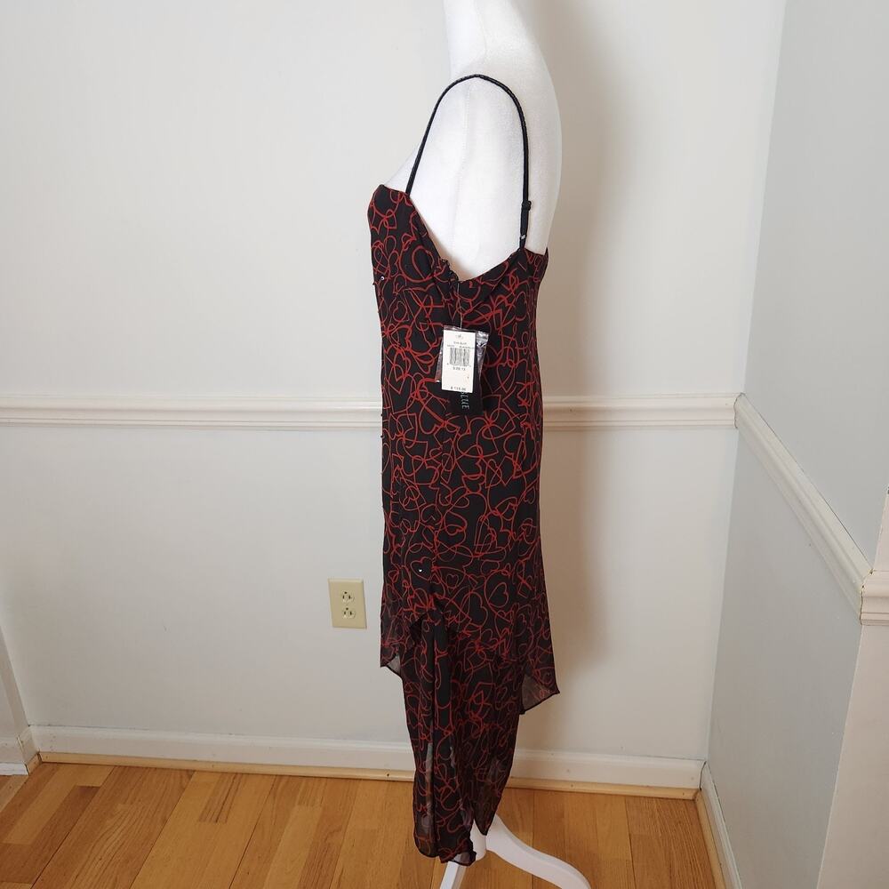 New Y2K Heart Dress 12P 12 Petite Womens Maxi Bead Fairy Grunge WhimsiGoth Assym - Picture 5 of 13